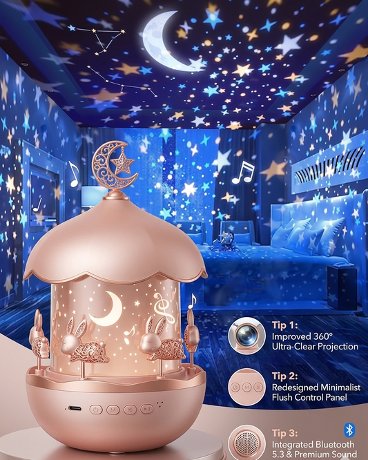 Magical LED Night Light Projector Lamp – 360° Star Galaxy Projector for Kids Room, Bedroom & Home Decor
