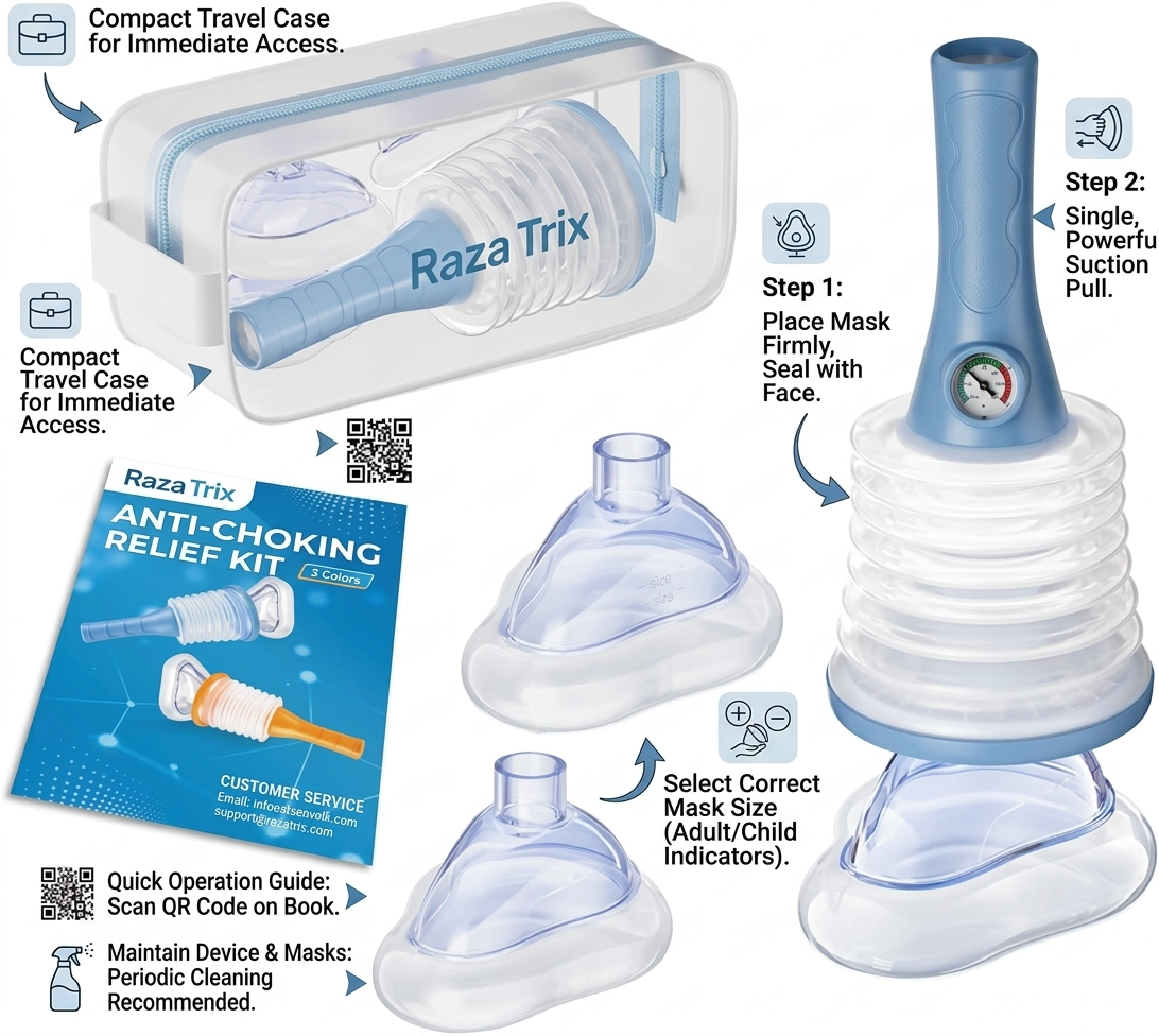 Portable Anti-Choking Relief Kit – Emergency Airway Clearing Device for Adults & Children