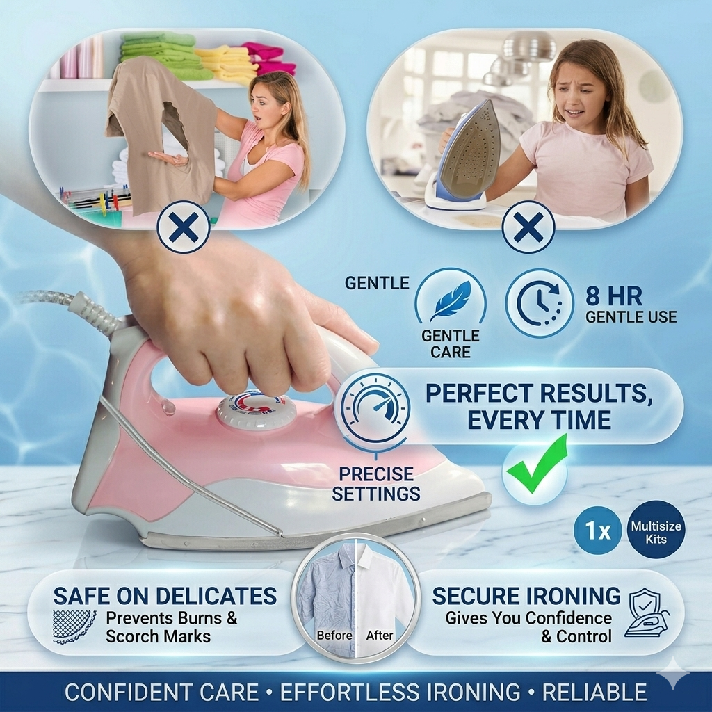 Iron Cover Protector – Heat Resistant Non-Stick Ironing Shoe Cover for Clothes Protection