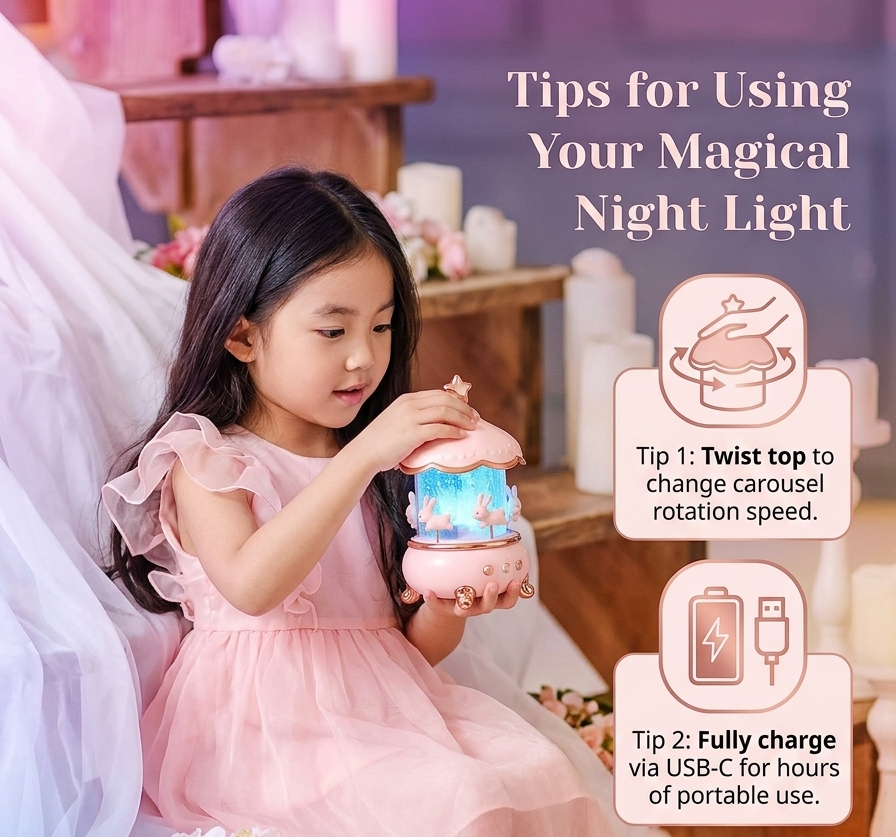 Magical LED Night Light Projector Lamp – 360° Star Galaxy Projector for Kids Room, Bedroom & Home Decor