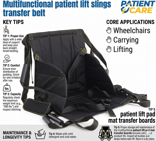 Patient Lift Pad Mat Transfer Board – Heavy Duty Medical Transfer Aid for Elderly & Disabled